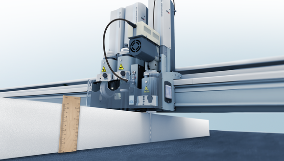 Os materiais podem ser processados com uma espessura máxima de 110 mm/4.3 pol