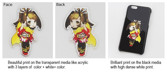 Example of high density white print