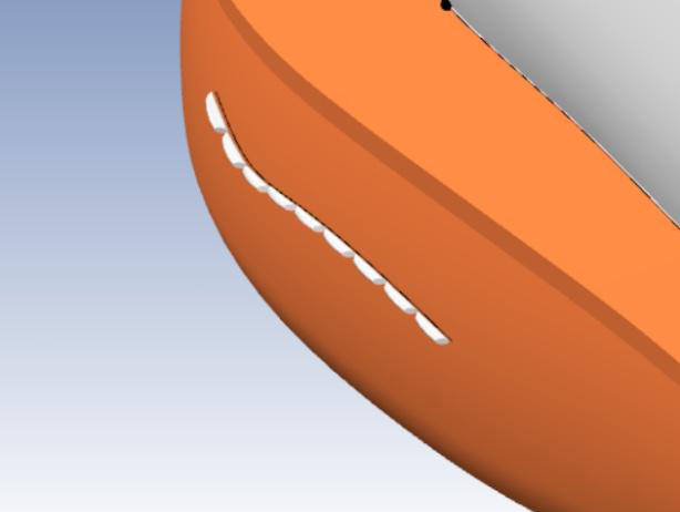 Stitch lines over imported components