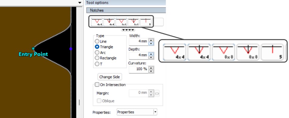 Default Notch Sizes