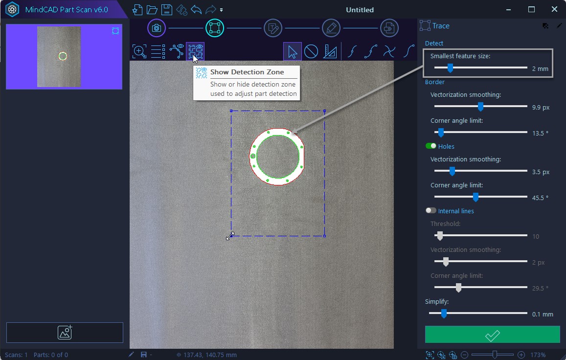 Improved Parts Detection Method